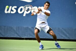 Thiago Monteiro em ação no US Open
