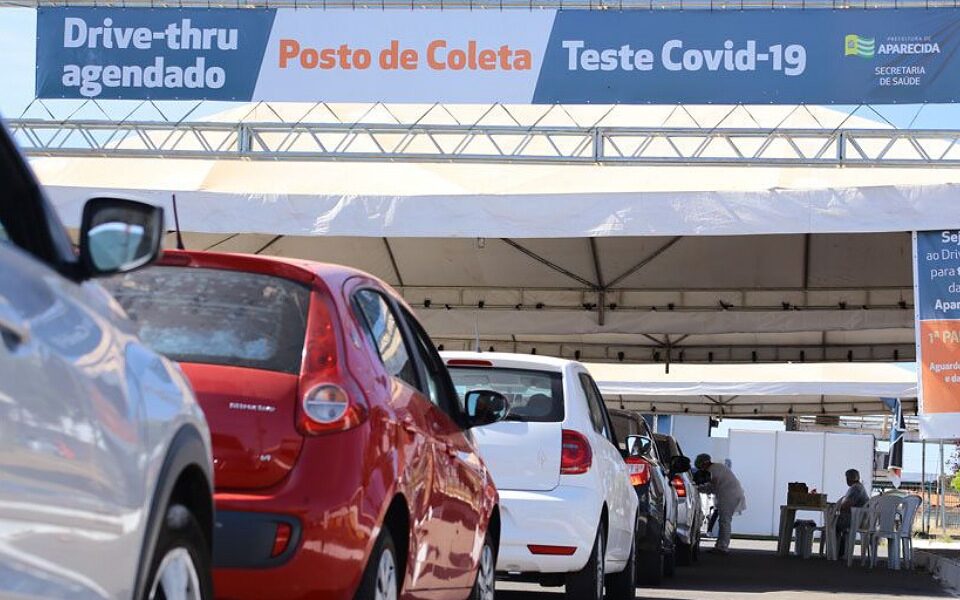 Busca por testes contra Covid-19 em Aparecida de Goiânia