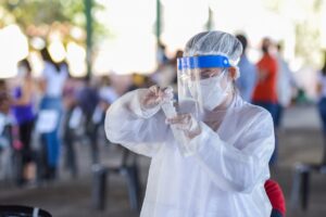 Testagem de Covid-19 (Foto: Jucimar de Sousa - Mais Goiás)