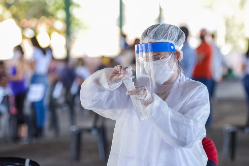 Testagem de Covid-19 (Foto: Jucimar de Sousa - Mais Goiás)