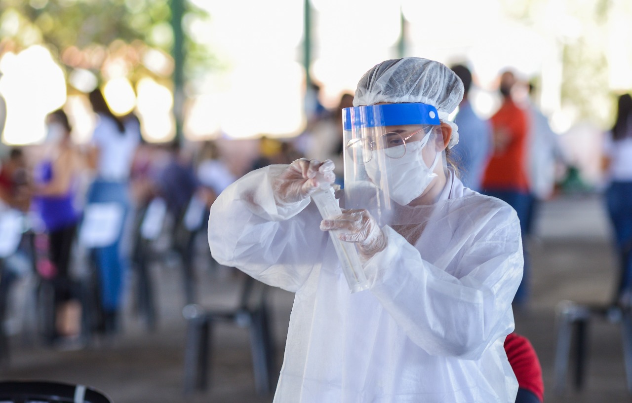 Testagem de Covid-19 (Foto: Jucimar de Sousa - Mais Goiás)