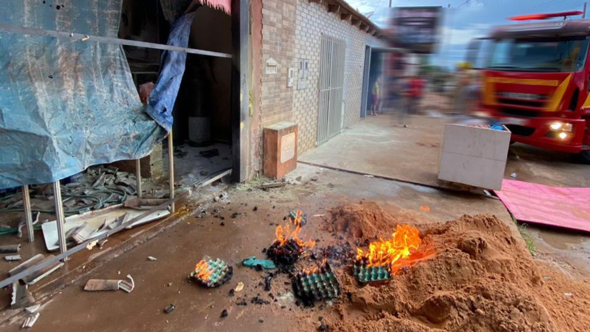 Vazamento de gás causa explosão e deixa duas pessoas feridas em Rio Verde