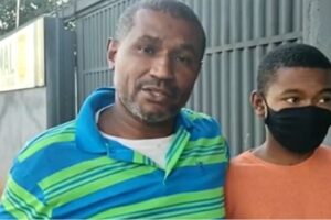 Edvaldo foi preso por engano e reencontrou sua família ao na saída do presídio, em Caldas Novas(Foto: Reprodução - Adoelton Lima)