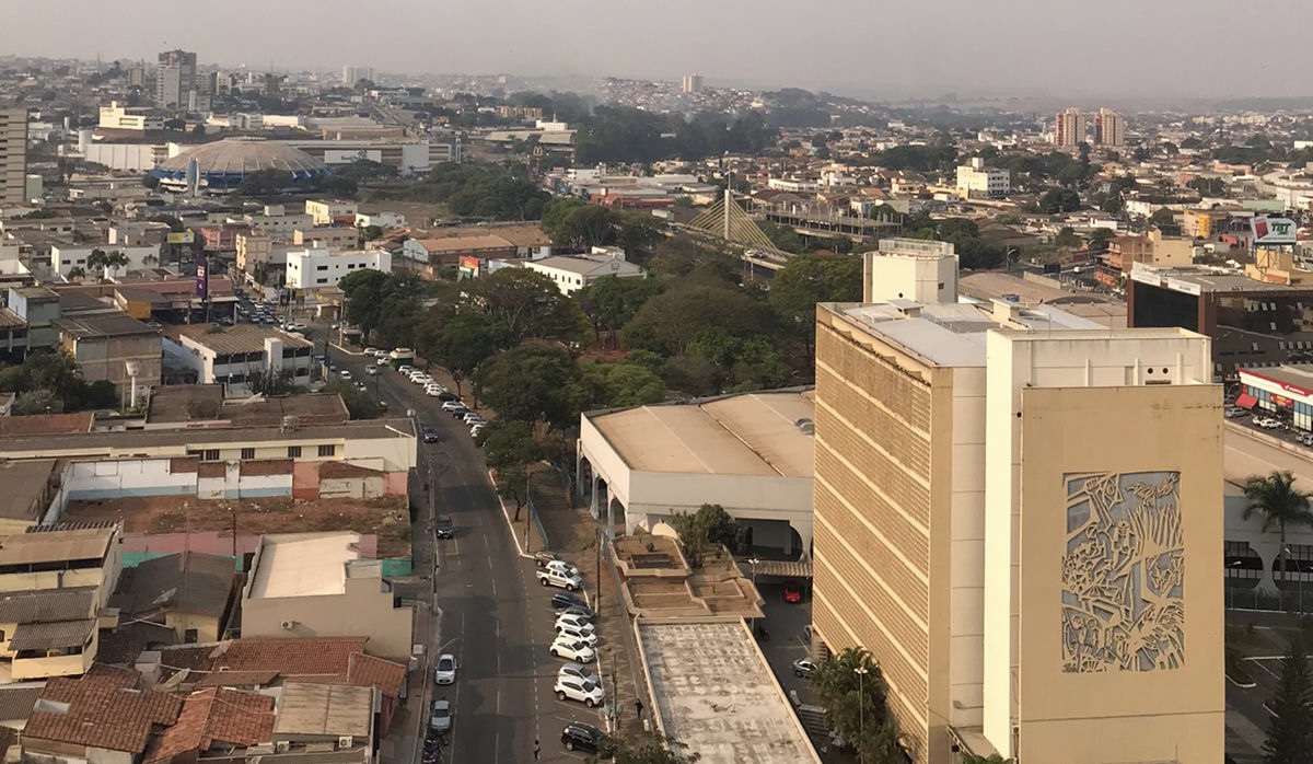Vista do alto da redação do Mais Anápolis no Setor Central do município (Foto: André Carvalho/Mais Goiás)