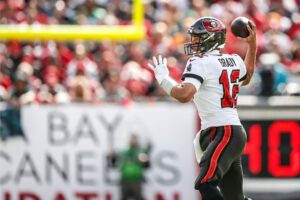 Tom Brady durante jogo pela NFL