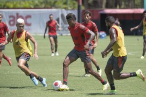 Treino do Flamengo durante a pré-temporada