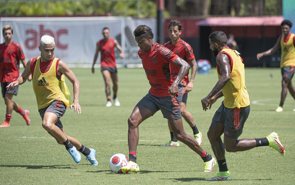 Treino do Flamengo durante a pré-temporada