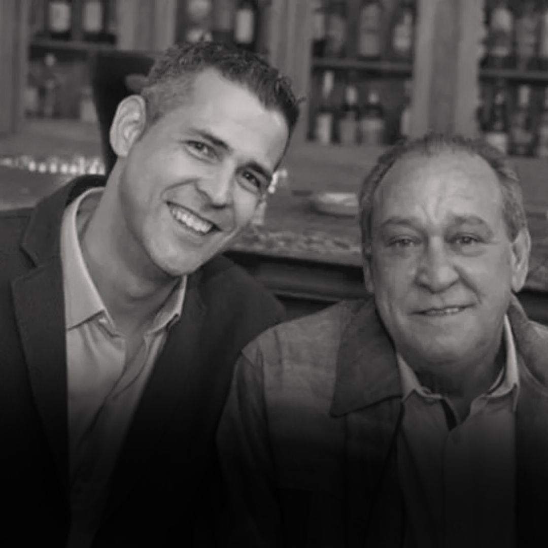 Dante e o pai Roberto "Careca"