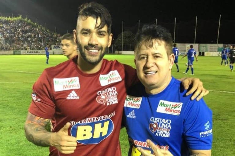 Marcelinho Carioca, Felipe Araújo e Júlio Cocielo também vão jogar. Marrone e Gusttavo Lima se juntam em amistoso: saiba onde assistir Band