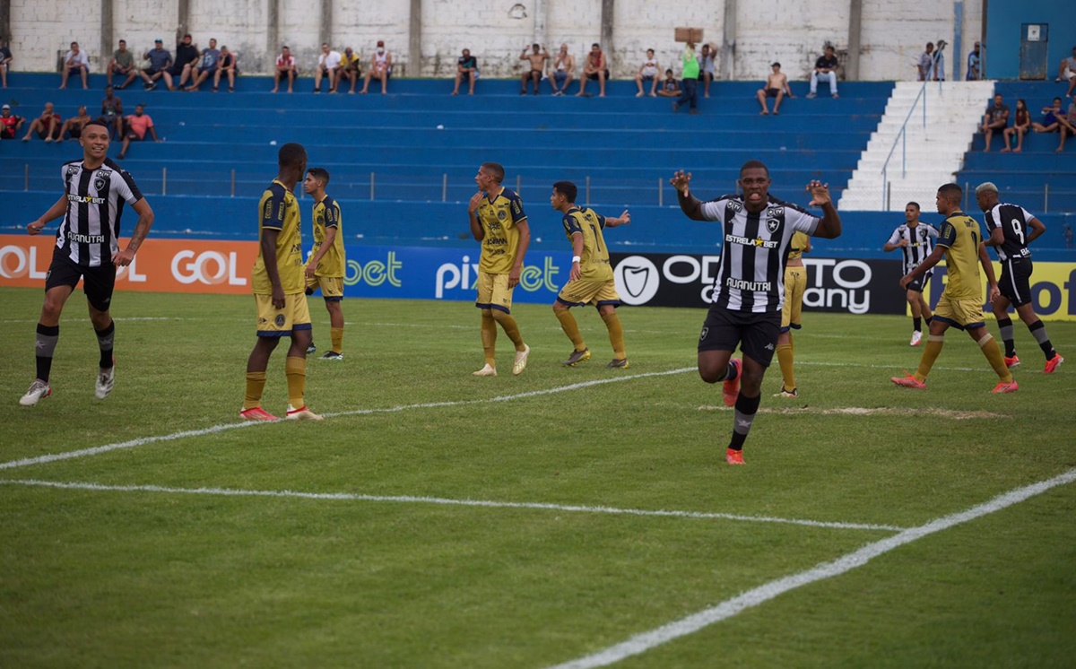 Tigrão comemora gol do Botafogo na Aparecidense