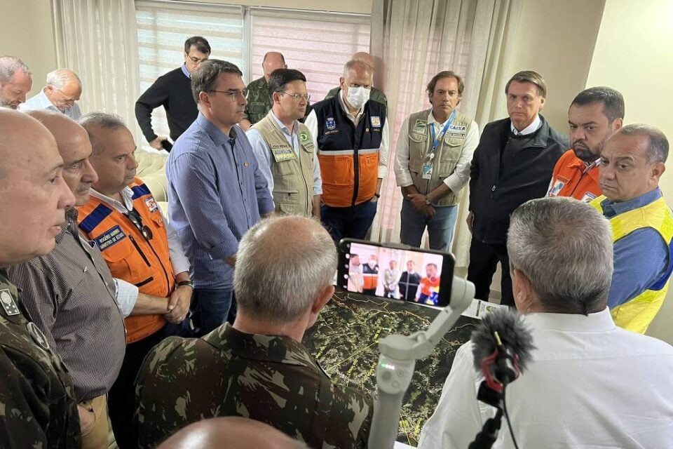 'Não temos como nos precaver de tudo', diz Bolsonaro em Petrópolis (Foto: Twitter/Bolsonaro)