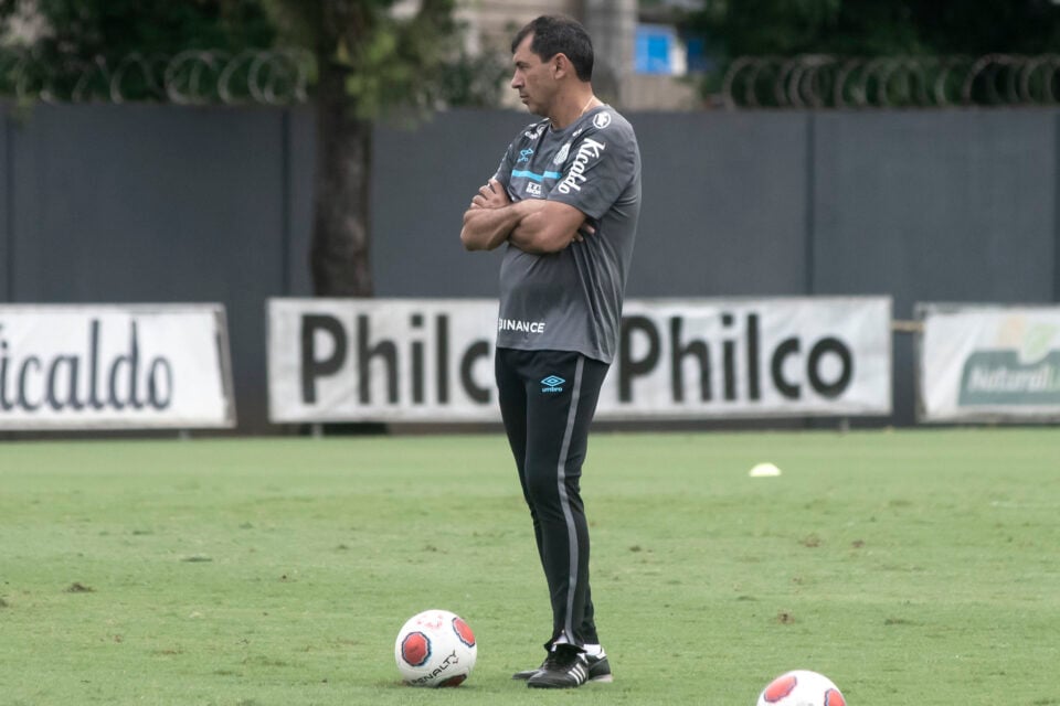 Treinador Fabio Carille no CT Rei Pelé