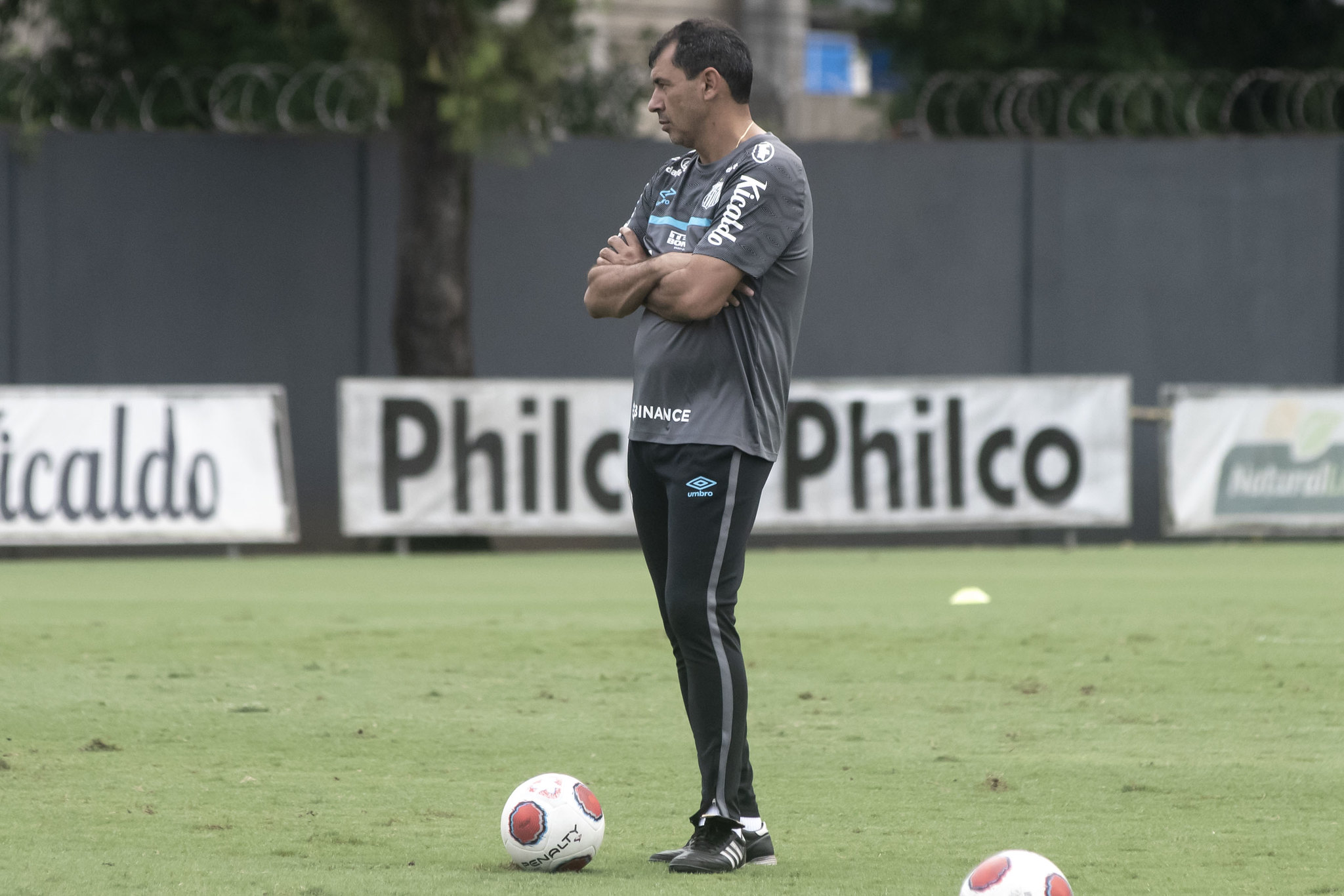 Treinador Fabio Carille no CT Rei Pelé