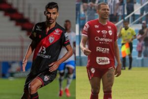 Jorginho do Atlético Goianiense e Clayton do Vila Nova