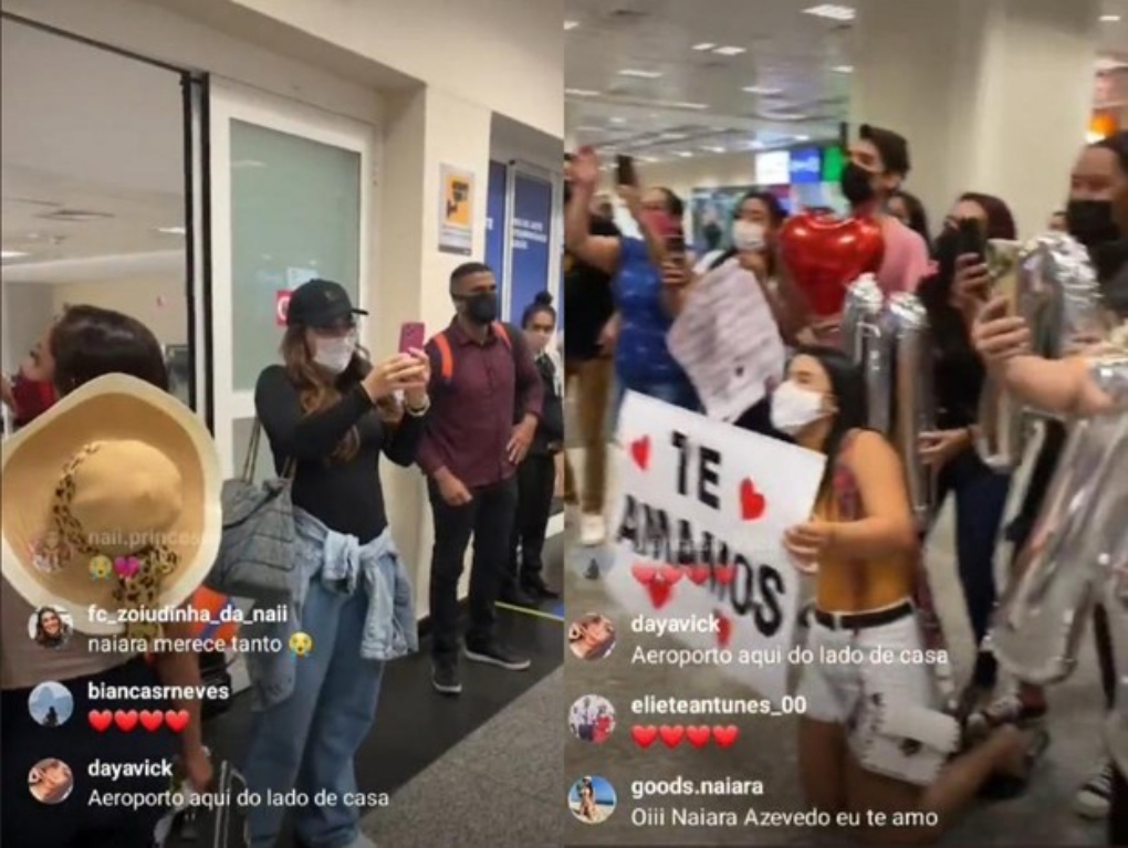BBB 22: Naiara Azevedo é recebida por grupo de fãs em Goiânia