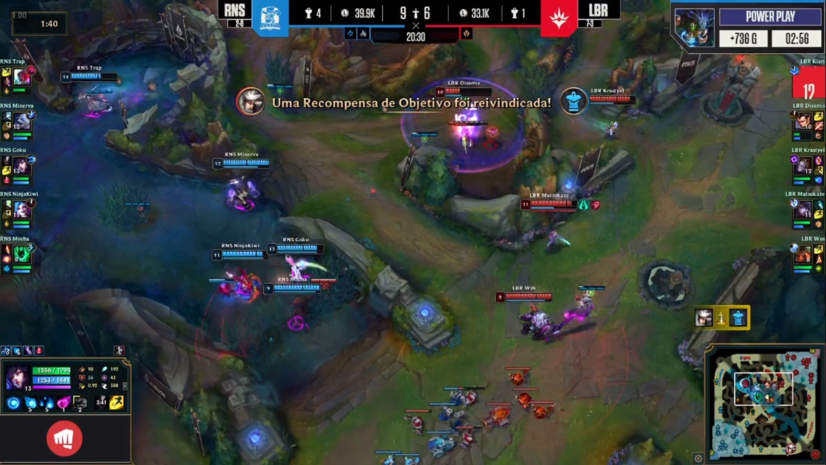 Jogo entre a Rensga e a Liberty no CBLOL