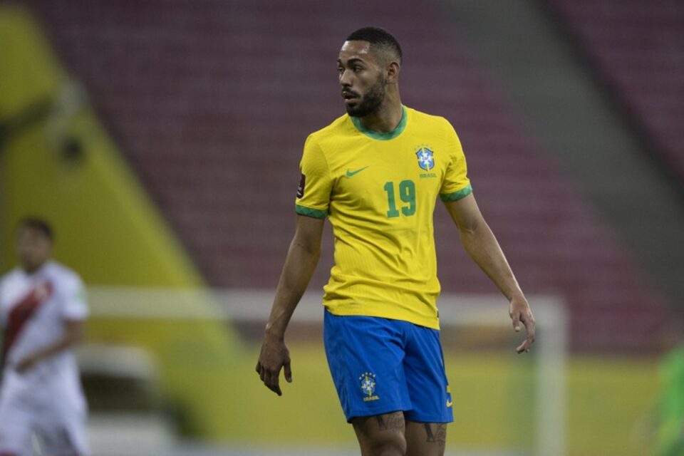 Matheus Cunha em ação pela seleção brasileira