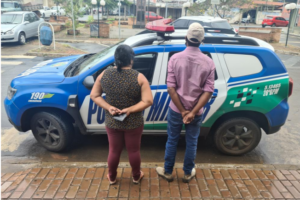 A PM então abordou o casal durante uma busca de uma suposta cesta básica na vila jaiara. (Foto: Reprodução PM)