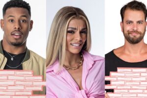 O líder Lucas mandou Brunna para a berlinda sem direito à Bate e volta. Brunna Gonçalves, Gustavo e Paulo André estão no paredão do BBB 22