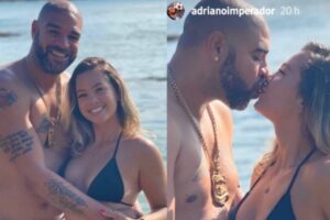 Adriano Imperador surge em clima de romance com namorada de 21 anos no Carnaval