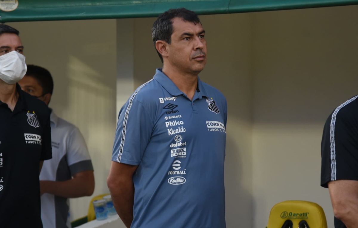 Fábio Carille no último jogo pelo Santos diante do Mirassol
