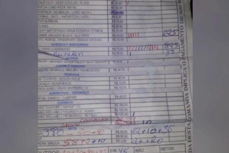 Comanda do homem ficou em mais de R$3,6 mil em prostíbulo