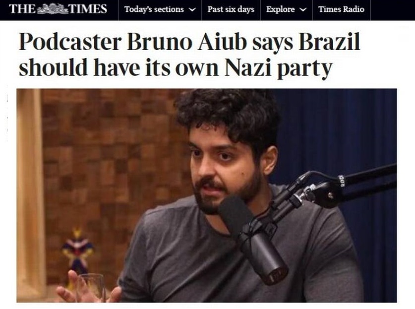 Rede BBC chamou a atenção para a popularidade do influencer. Imprensa internacional repercute declarações de Monark sobre nazismo