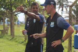 Willian de Mattia em treino pelo Grêmio Anápolis