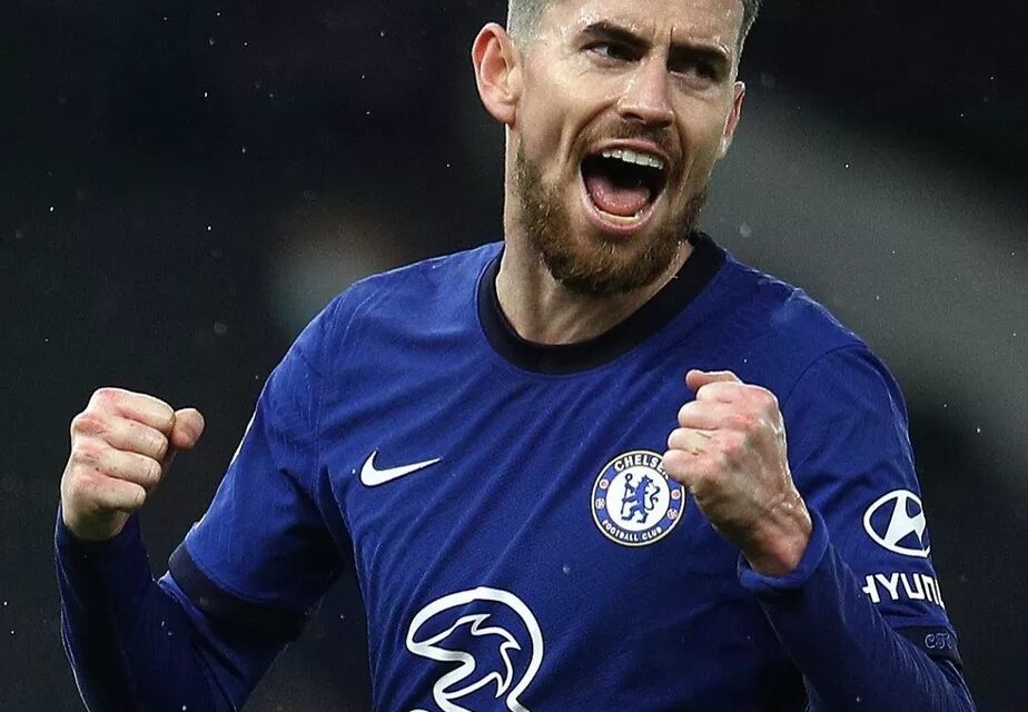 Jorginho comemorando no Chelsea