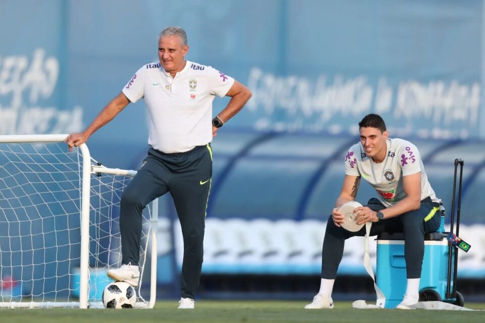 Tite o filho Matheus Bachi