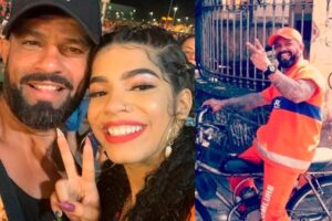 Atriz disse que ela e o pai, Carlos Câmara, já ficaram com a mesma mulher sem saber. BBB 22: Pai de Maria é gari e massagista em sauna