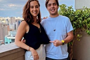 João Guilherme Filhos de Faustão posam com respectivos pares em festa; veja fotos