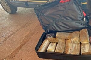 PRF prende três mulheres com 150 kg de maconha na BR-060, em Jataí (Foto: PRF)