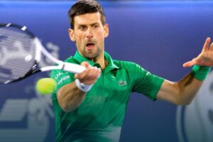 Novak Djokovic em ação