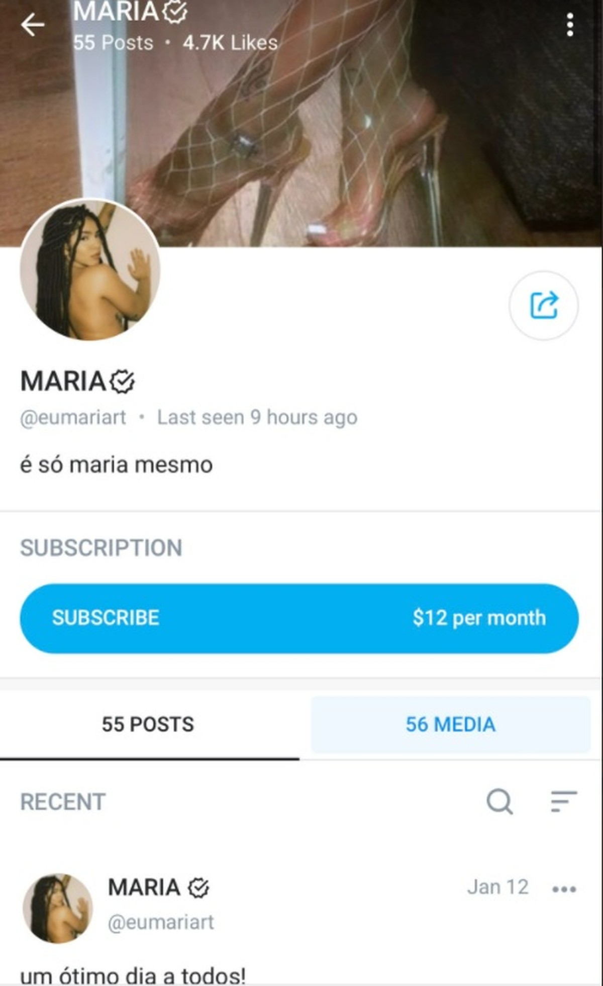 Atriz e cantora contou que decidiu aderir quando estava sem dinheiro. BBB 22: Maria mantém Onlyfans e fatura com conteúdo adulto na web