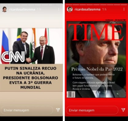 Imagens divulgadas no Instagram de Ricardo Salles