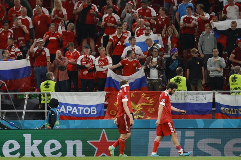 Jogadores da seleção russa de futebol