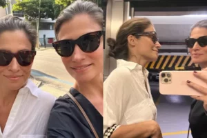 Foto de Renata Vasconcellos com irmã gêmea causa reboliço na web