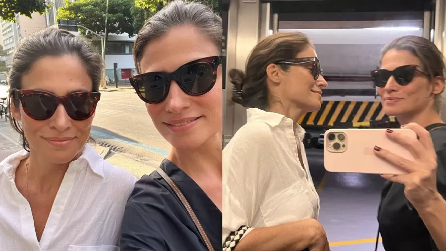 Foto de Renata Vasconcellos com irmã gêmea causa reboliço na web