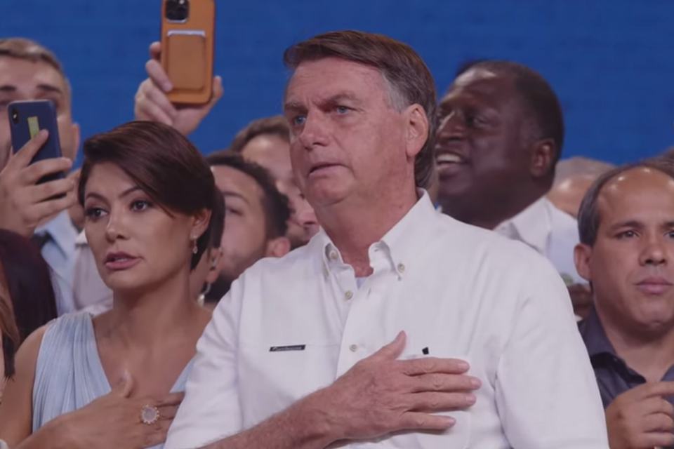 Presidente Jair Bolsonaro no evento de lançamento de sua pré-campanha pelo PL (Foto: Reprodução)