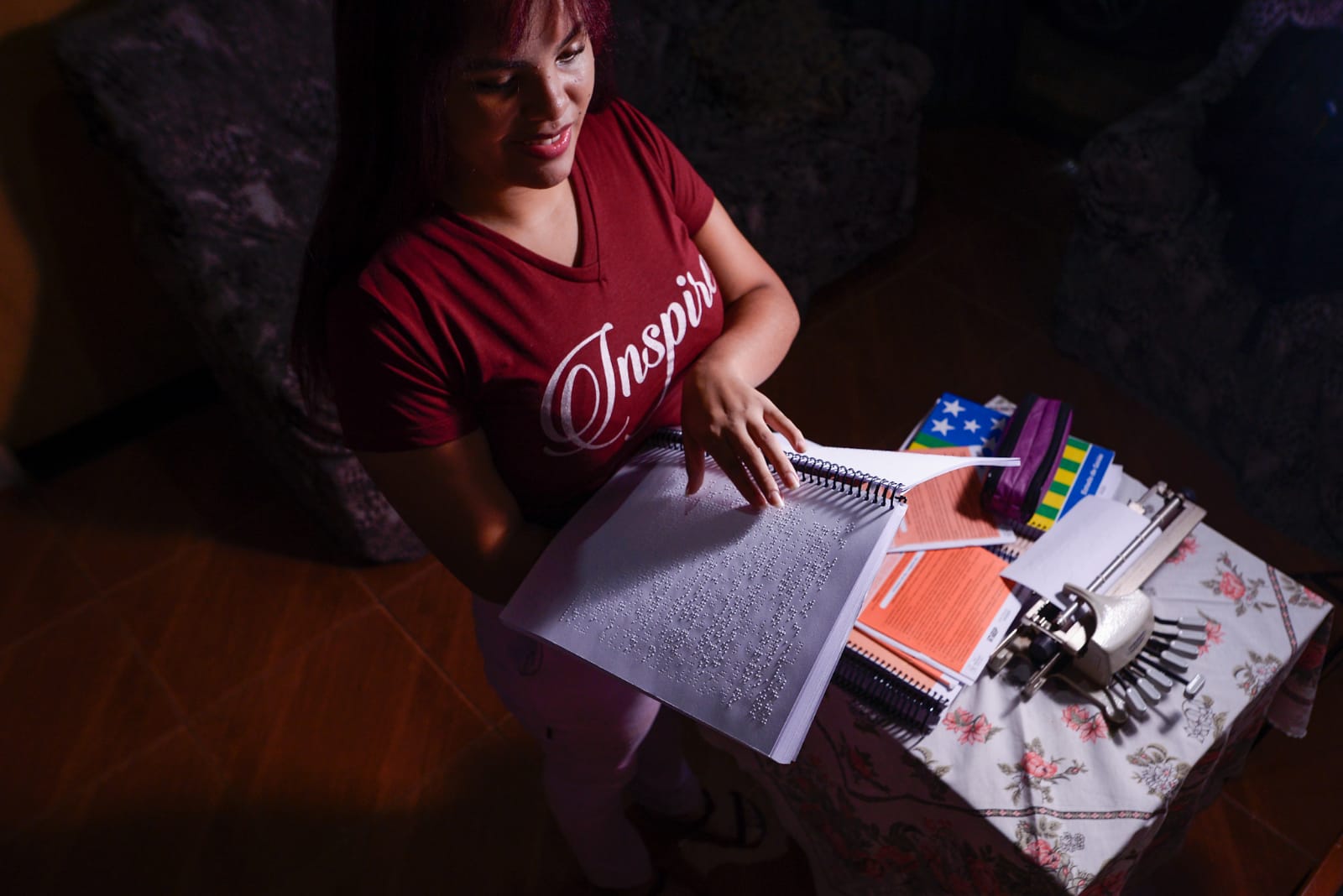 Conquista é a realização de um sonho de Thaís, da família e também dos professores que auxiliaram no aprendizado dela