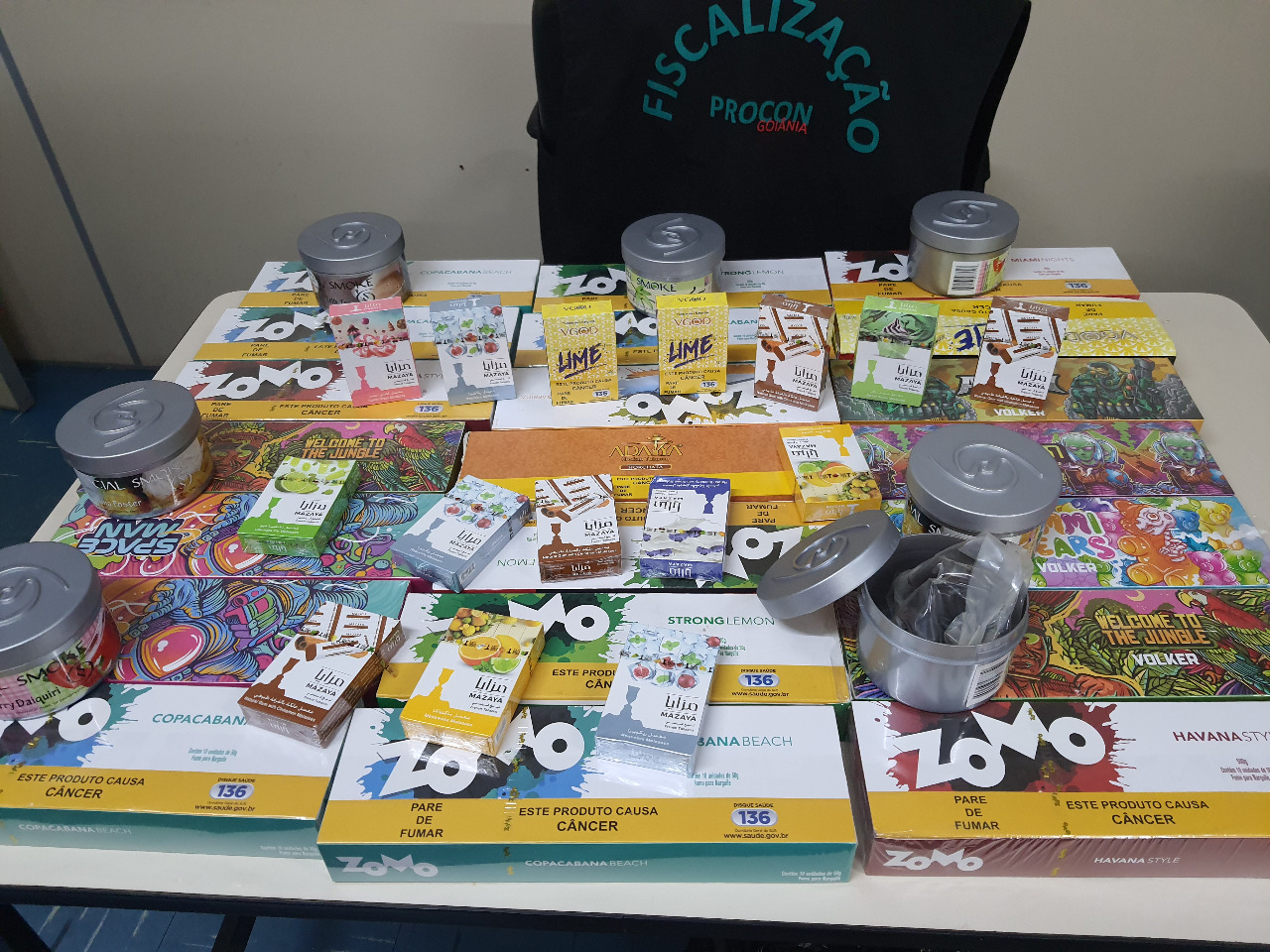 O Procon Goiânia notificou, durante o mês de fevereiro, 18 tabacarias pela venda de produtos para cigarros eletrônicos na capital. (Foto: divulgação/Procon)