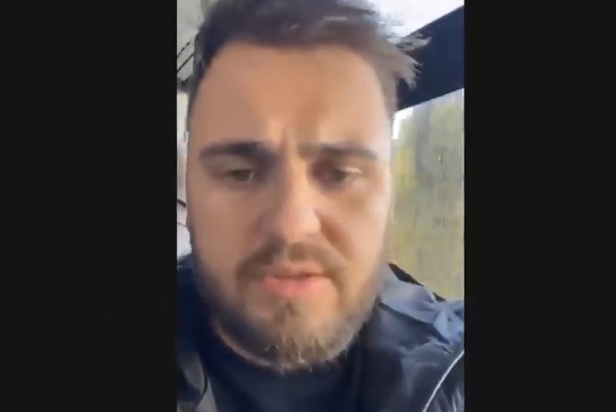 Tiago Rossi integrou a base militar da Legião Internacional de Defesa Territorial da Ucrânia. (Foto: Captura de vídeo/ Canal Uol - Imagens Arquivo Pessoal)