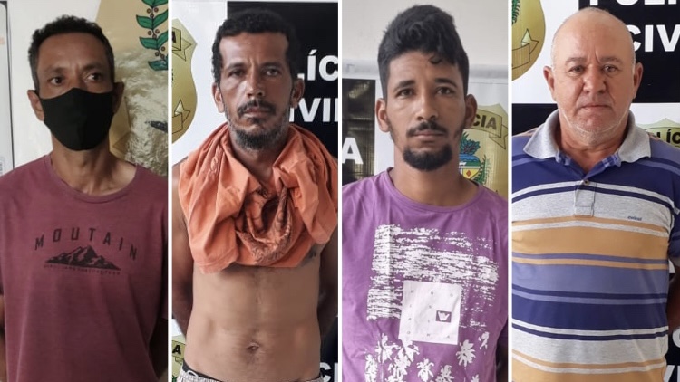 A Polícia Civil prendeu quatro pessoas suspeitas de participarem de furtos de mais de 200 cabeças de gado em Goiás e Minas Gerais