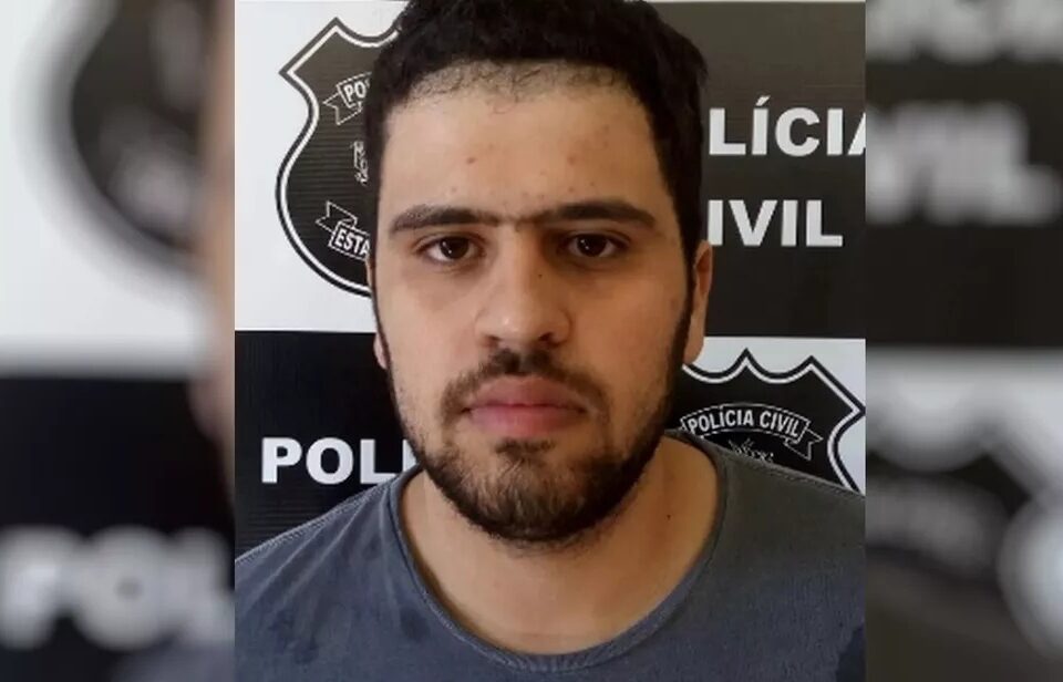 O hacker suspeito de chantagear o padre Robson fugiu da Deic, em Goiânia, pela porta da frente e em uma Mercedes. (Foto: divulgação/PC)