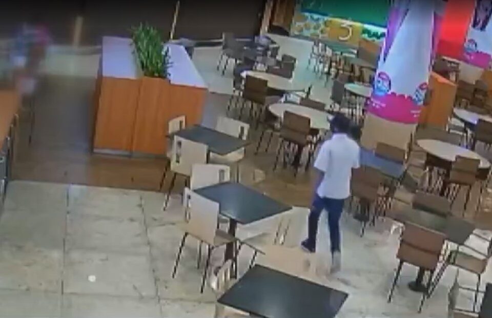 Homem é morto a tiros e mulher é baleada em shopping de Londrina (PR) (Foto: Reprodução)