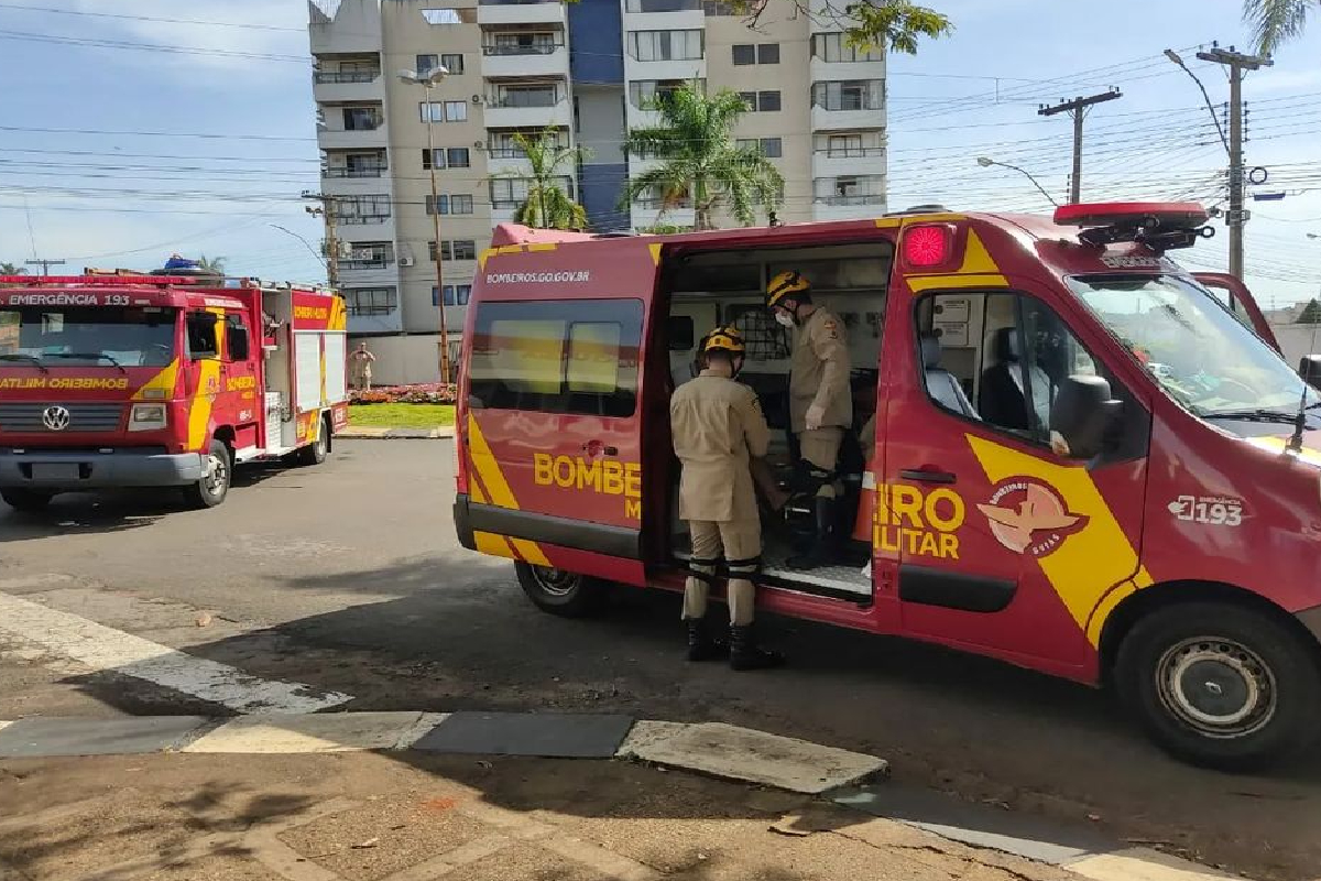 De acordo com o Corpo de Bombeiros, apenas uma vítima precisou ser atendida (Foto: Divulgação - Bombeiros)