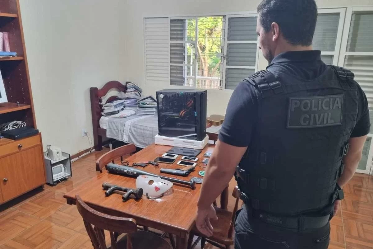 Estudante suspeito de planejar massacre no DF é solto após pagar fiança de R$ 5 mil (Foto: PCDF)
