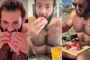 Weam Breiche se destaca nas redes sociais por comer carnes cruas