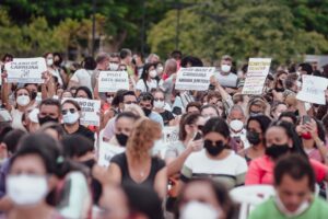 A greve na rede municipal de Educação de Goiânia completa 15 dias nesta terça-feira (29), sem avanço nas negociações com a Prefeitura. (Foto: Jucimar de Sousa/Mais Goiás)